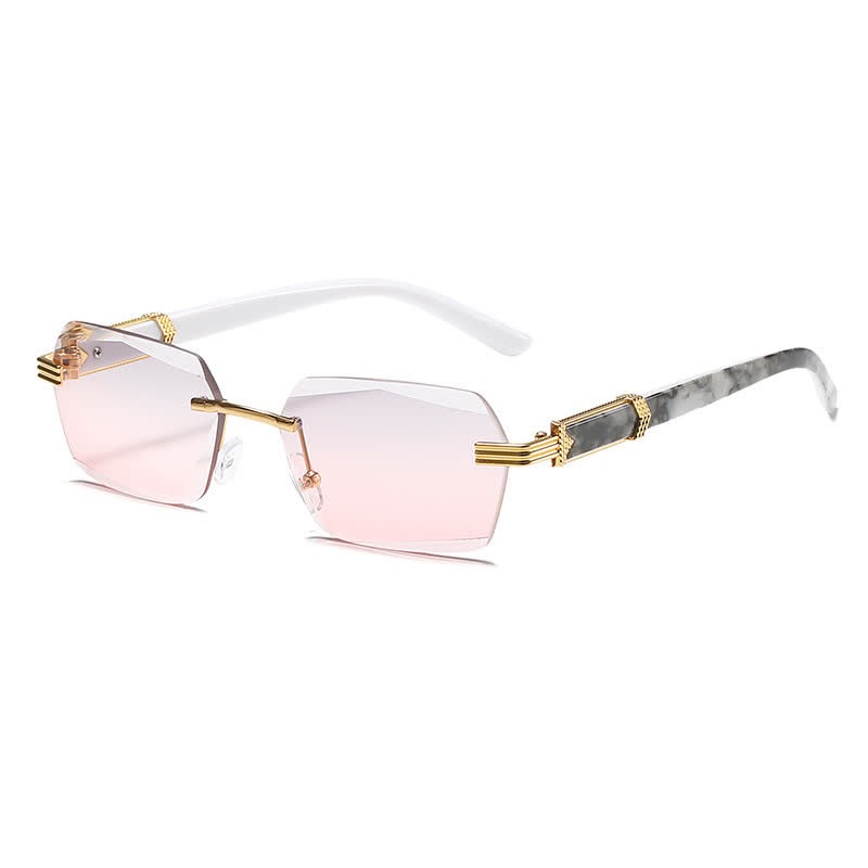 Spykay™ SG60746 Rimless Geometric Frame Tinted Sunglasses - Grey/Pink - image 12
