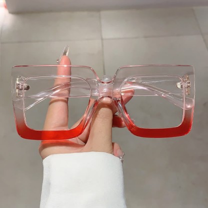 Spykay™ EG26812 Oversized Square Frame Anti-blue Light Glasses - Pink/Red - image 24