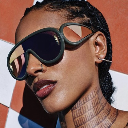 Spykay™ SG61002 Steampunk One-piece Frame Oversized Mirrored Sunglasses - image 18