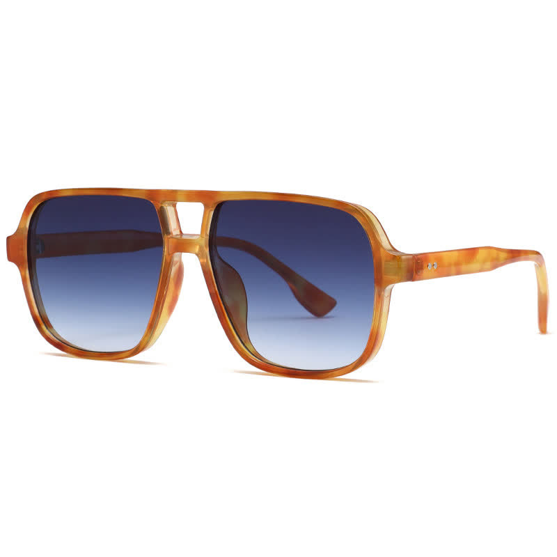 Spykay™ SG60730 Double Bridges Square Frame Vintage Sunglasses - Tortoise Shell - image 5