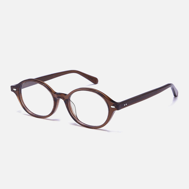 Spykay™ EG26718 Hipster Simple Round Frame Anti-blue Light Glasses - Brown - image 8