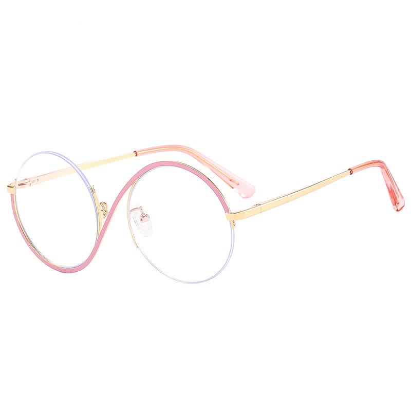 Spykay™ EG26662 "S" Design Metal Semi-Rimless Round Frame Unique Retro-Vintage Glasses - image 25