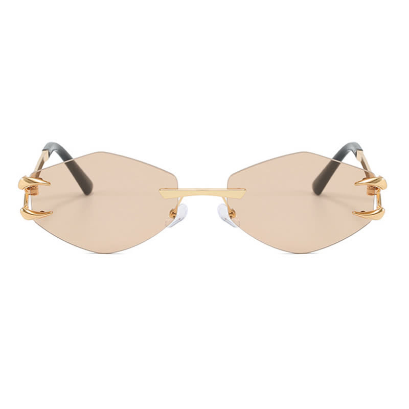 Spykay™ SG60856 Claw Temples Geometric Rimless Hipster Sunglasses - image 17