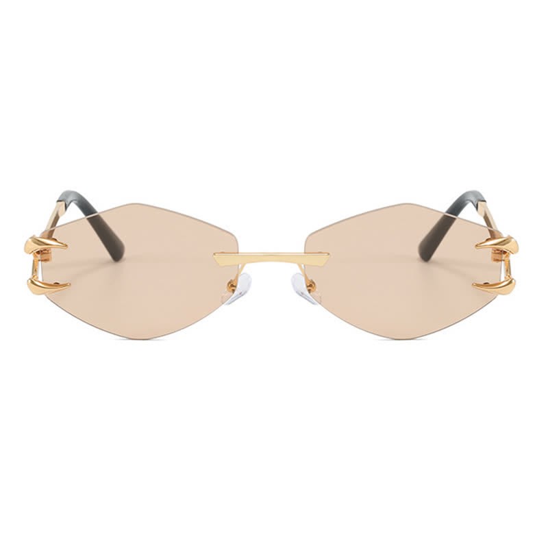 Spykay™ SG60856 Claw Temples Geometric Rimless Hipster Sunglasses - image 17