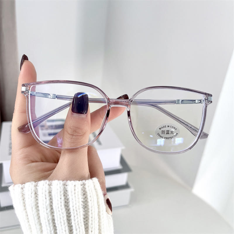 Spykay™ EG1013 Women's TR90 Oval Frame Fashion Minimalist Blue Light Blocking Glasses, Suitable For School - Pink - image 11