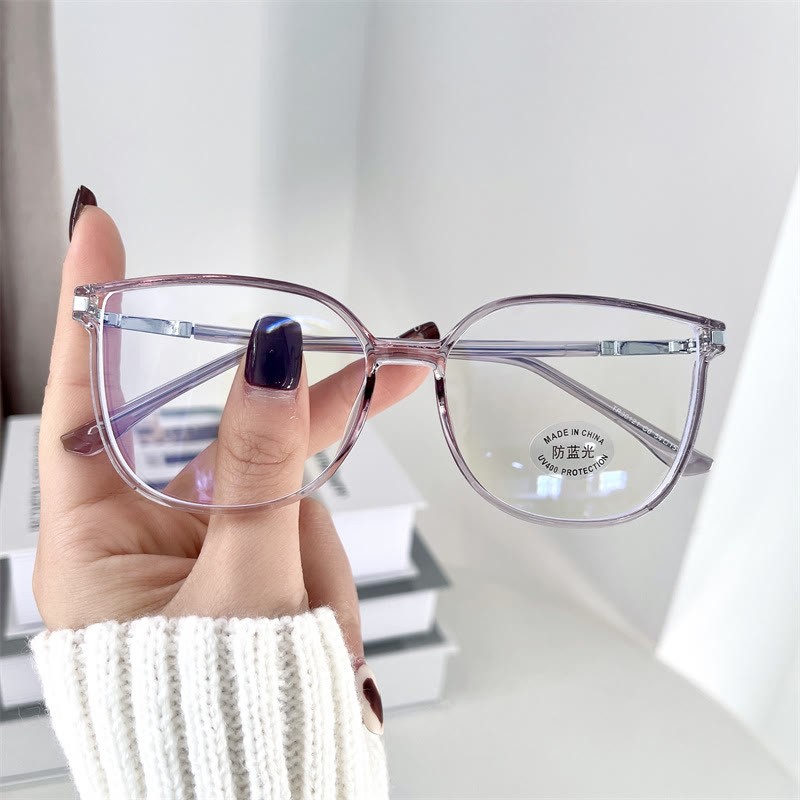 Spykay™ EG1013 Women's TR90 Oval Frame Fashion Minimalist Blue Light Blocking Glasses, Suitable For School - Pink - image 11