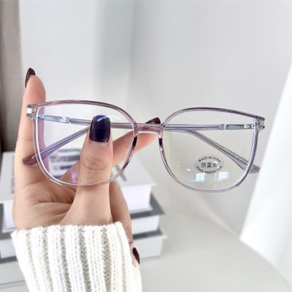 Spykay™ EG1013 Women's TR90 Oval Frame Fashion Minimalist Blue Light Blocking Glasses, Suitable For School - Pink - image 11