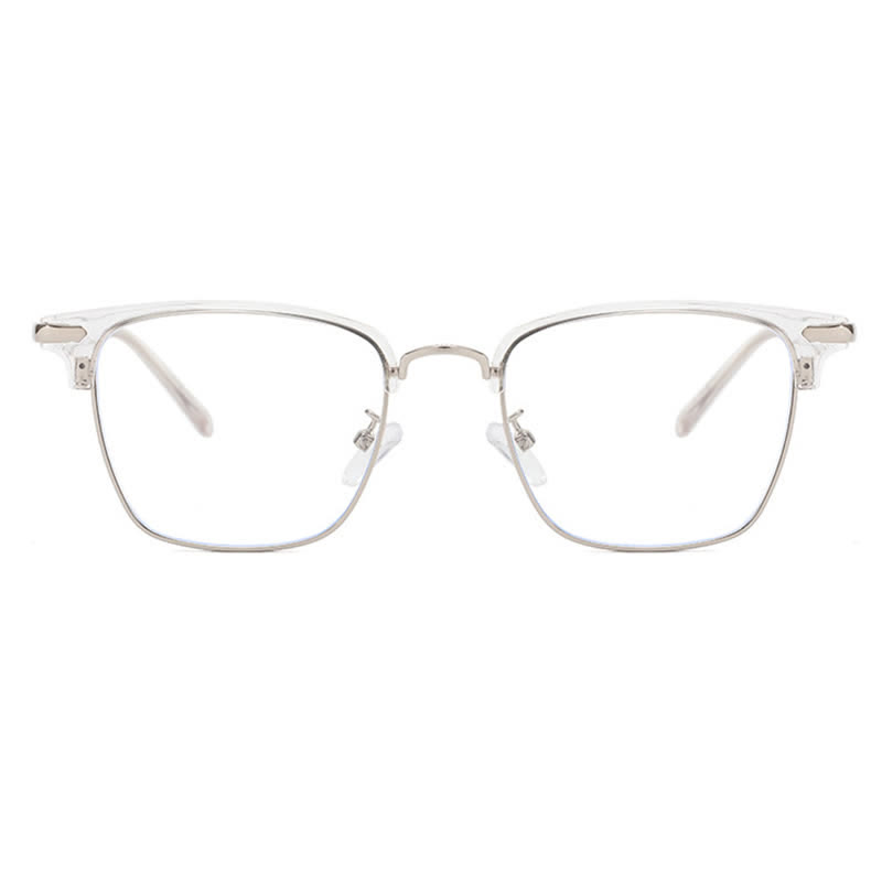 Spykay™ EG26833 Semi-Rimless Retro Square Frame Anti-blue Light Browline Glasses - image 13