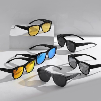 Spykay™ SG61038 Fit Over Glasses Square Frame Polarized Sunglasses - image 13