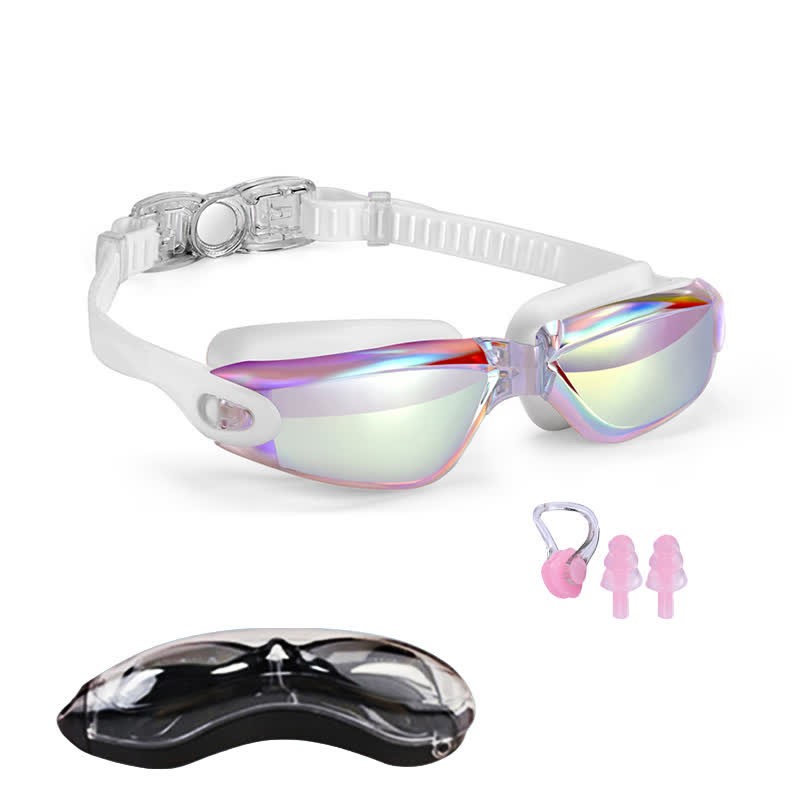Spykay™ SG61021 Swimming Goggles No Leaking Full Protection Adult Men Women Youth with Earplugs,Nose clip and Case  - A-White/Pink - image 11