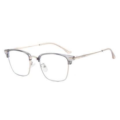 Spykay™ EG26833 Semi-Rimless Retro Square Frame Anti-blue Light Browline Glasses - Grey - image 10