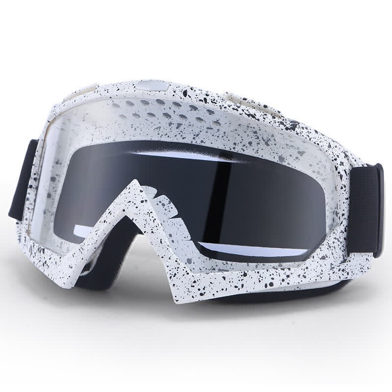 Spykay™ SG60982 Retro Over Glasses Windproof Ski Goggles Motorcycle Goggles for Men Women  - White/Clear - image 4
