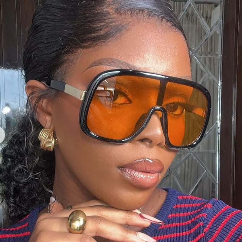 Spykay™ SG60952 Flat Top Double Bridges Oversized Trendy Aviator Sunglasses - image 6