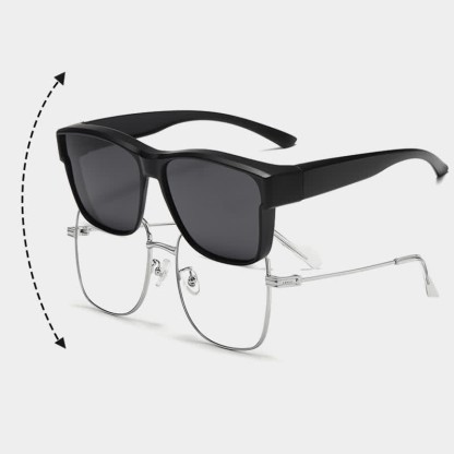 Spykay™ SG61007 Fit Over Glasses Square Frame Polarized Sunglasses for Women Men - Black B - image 10