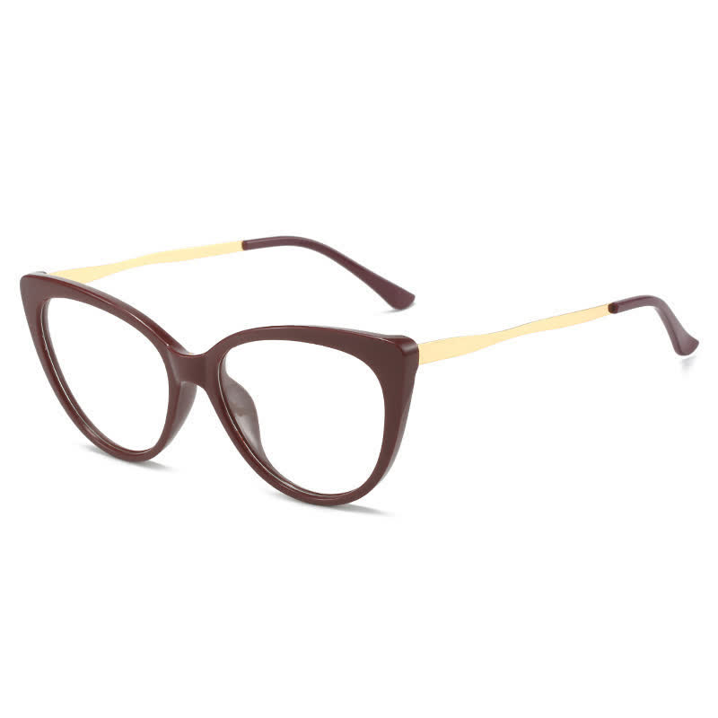 Spykay™ EG26887 Anti-blue Light Vintage Cat-Eye Eyeglasses - Coffee - image 9