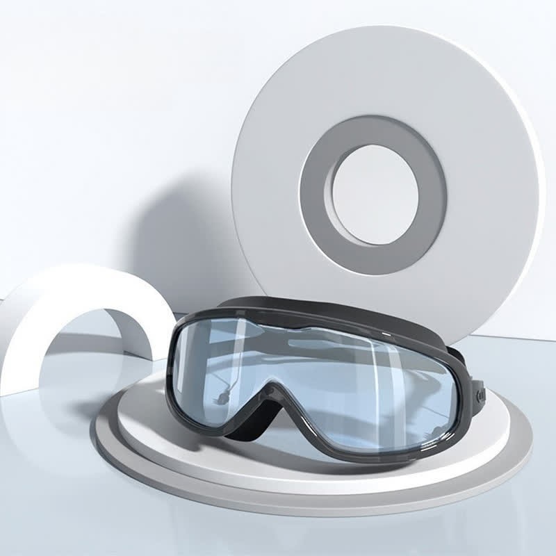 Spykay™ SG60980 Unisex Large Frame Anti Fog Swim Goggles with Earplugs And Case - Black/Blue - image 5