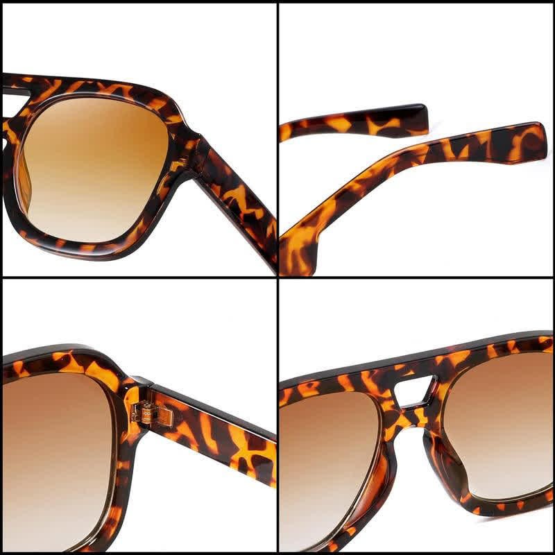 Spykay™ SG60832 Double Bridges Thick Frame Hipster Aviator Sunglasses - image 6