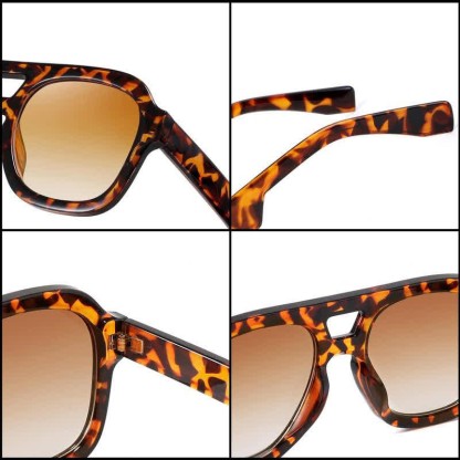 Spykay™ SG60832 Double Bridges Thick Frame Hipster Aviator Sunglasses - image 6