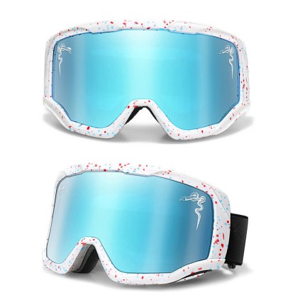 Spykay™ SG61043 Unisex Snake Printed Anti-Fog Color Ski Goggles for Outdoor Activities - White/Blue - image 8
