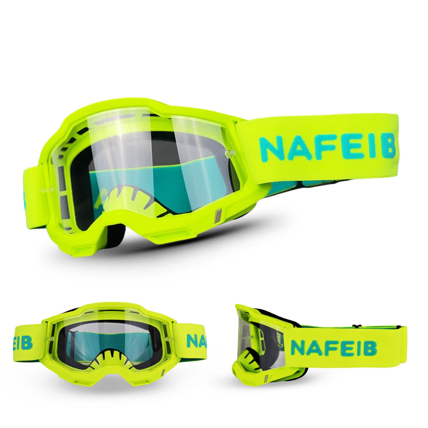 Spykay™ SG61041 Unisex Outdoor Windproof  Ski Goggles,Off-Road Riding Goggles, Motorcycle Goggles - Fluorescent Yellow/Clear - image 10