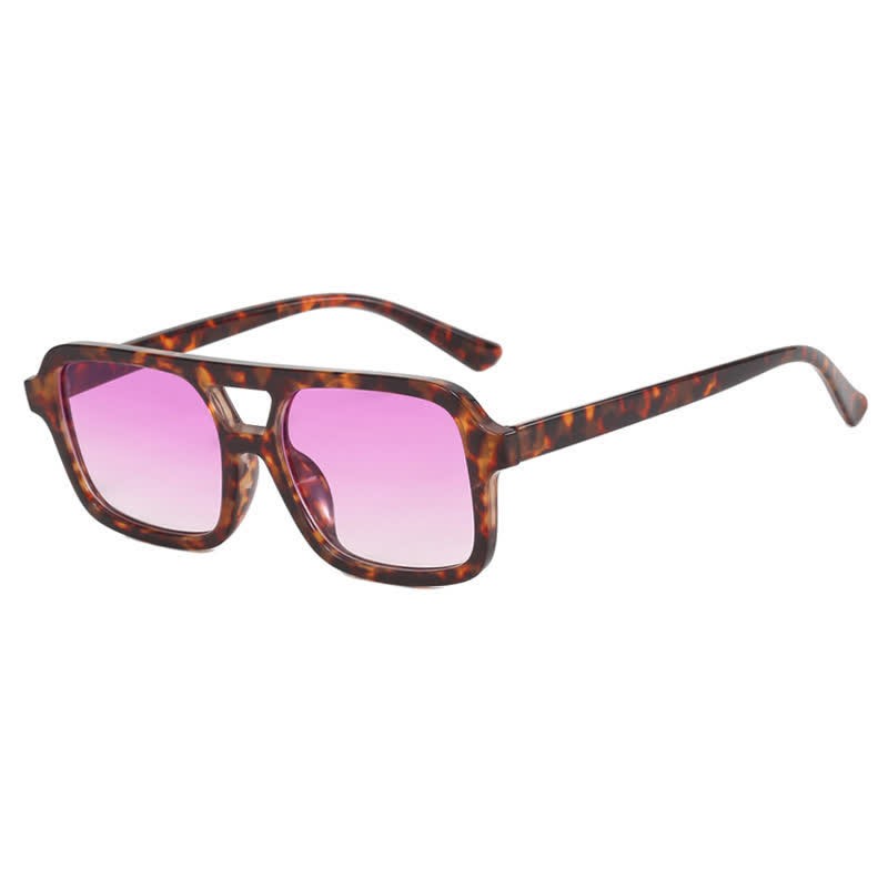 Spykay™ SG60851 Double Bridges Square Frame Retro Sunglasses