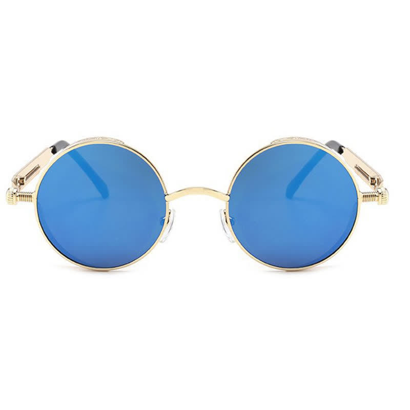 Spykay™ SG60945 Retro Punk Round Frame Spring Temples Sunglasses - image 17