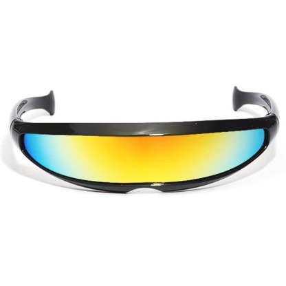 Spykay™ SG61011 One-piece Color Mirror Lens Monolens Cyclops Robotic Futuristic Narrow Y2K Punk Sunglasses - image 10