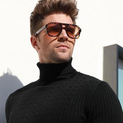 Spykay™ SG60832 Double Bridges Thick Frame Hipster Aviator Sunglasses - image 7