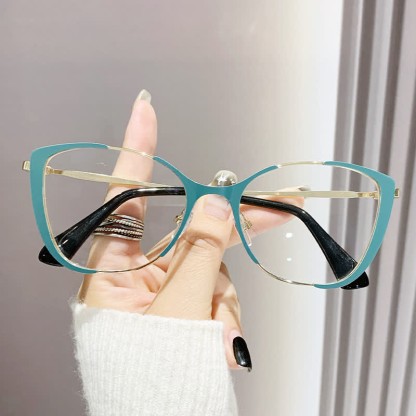 Spykay™ EG26752 Women's Cat-Eye Frame Hipster Glasses - Green/Golden - image 25