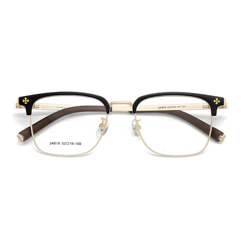Spykay™ EG26925 Gothic Cross Unisex Square Frame Anti-blue Light Retro Browline Glasses - image 6