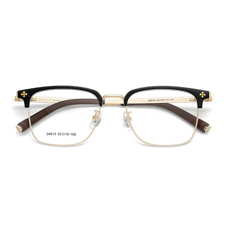 Spykay™ EG26925 Gothic Cross Unisex Square Frame Anti-blue Light Retro Browline Glasses - image 6