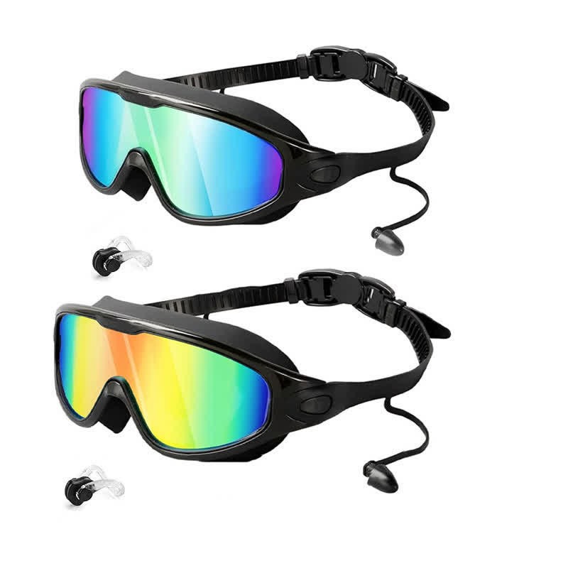 Spykay™ SG60964 Unisex Large Frame Swim Goggles with Nose Cover,Earplugs And Case - Golden+Red - image 10