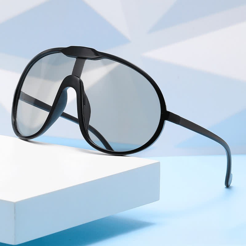 Spykay™ SG60729 One Piece Oversized Aviator Sunglasses - Black/Light Grey - image 22