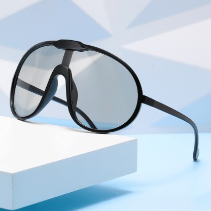 Spykay™ SG60729 One Piece Oversized Aviator Sunglasses - Black/Light Grey - image 22
