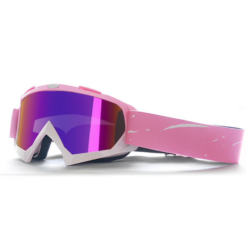 Spykay™ SG61025 Pink Over Glasses Windproof Ski Goggles Motorcycle Goggles for Men Women  - Pink/Blue - image 3