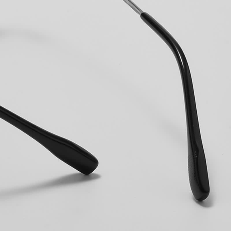 Spykay™ EG26898 Semi-Rimless Anti-blue Light Square Titanium Frame Browline Glasses - image 12
