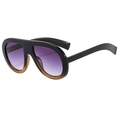 Spykay™ SG60687 Oversized Frame Hipster Aviator Sunglasses - Black/Brown - image 25