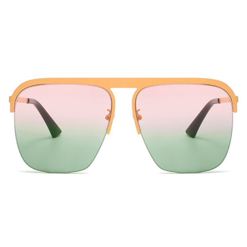 Spykay™ SG60864 Square Frame Semi-Rimless Oversized Sunglasses - image 4