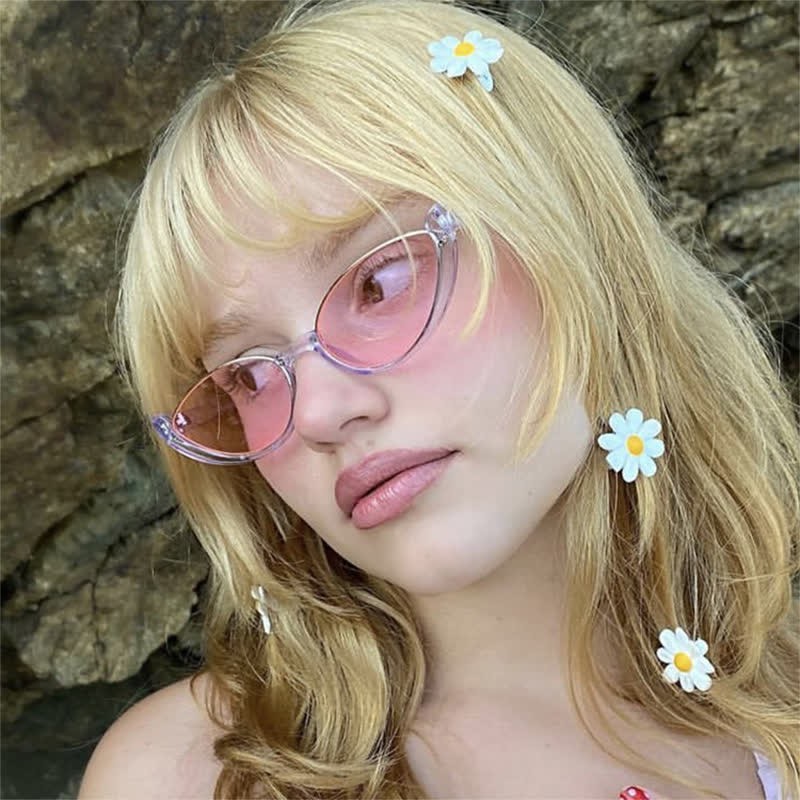 Spykay™ SG60716 Unisex Hipster Semi-Rimless Cat-Eye Sunglasses - Purple - image 8