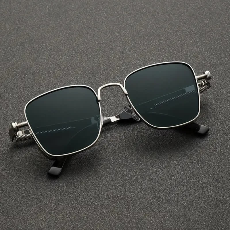 Spykay™ SG61005 Steampunk Square Frame Spring Temples Retro Sunglasses - image 3