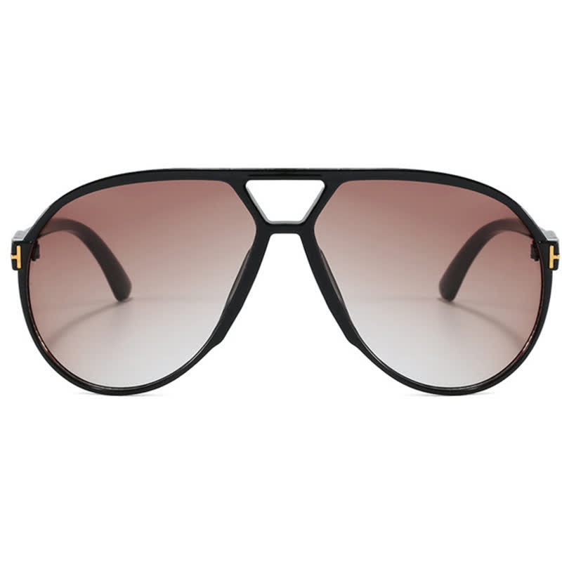 Spykay™ SG60858 Double Bridges 'T' Design Oversized Frame Hipster Aviator Sunglasses