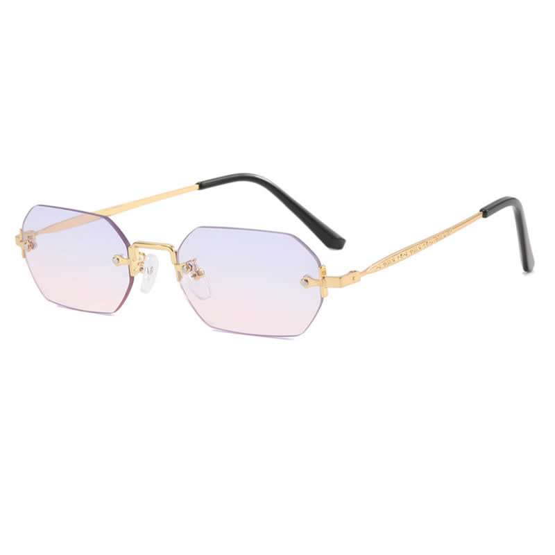 Spykay™ SG60884 Geometric Rimless Metal Temples Sunglasses