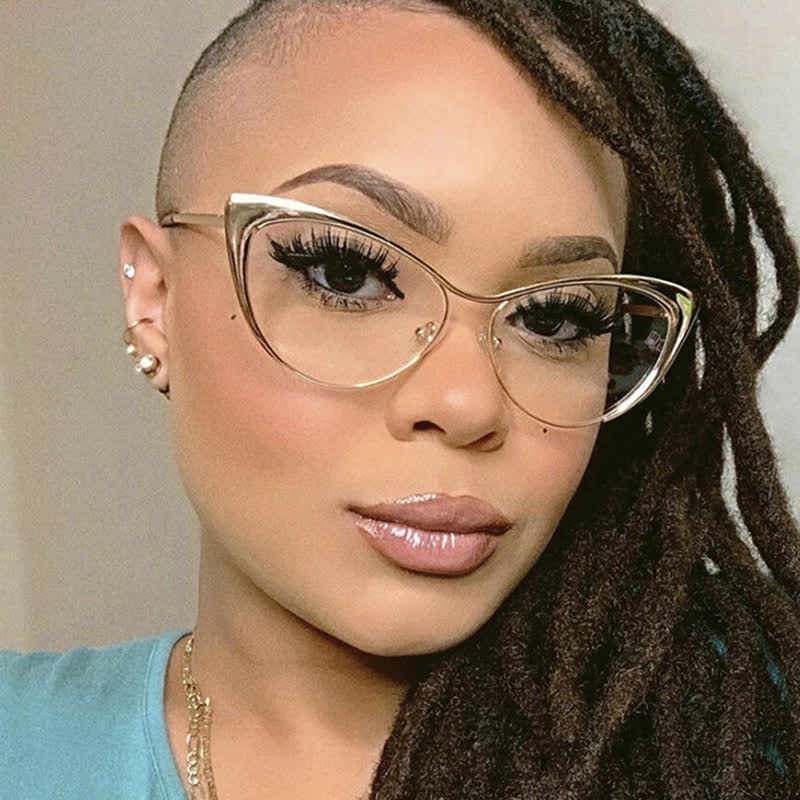 Spykay™ EG26766 Cat-Eye Metal Frame Anti-blue Light Glasses