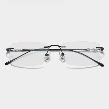 Spykay™ EG26918 Unsiex Retro Rectangle Titanium Frame Anti-blue Light Rimless Glasses - image 7