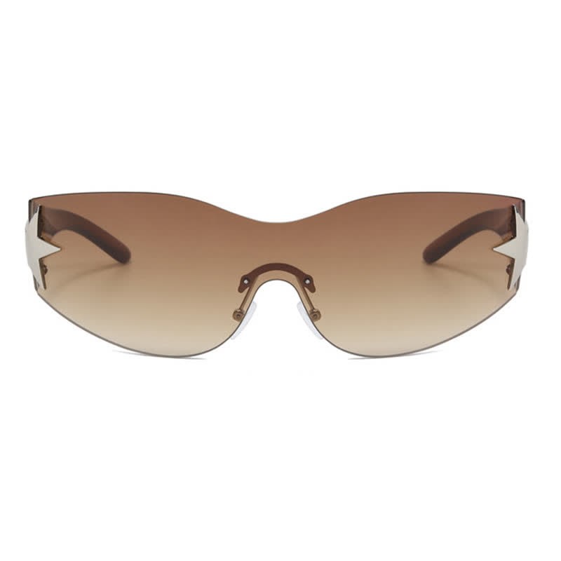 Spykay™ SG60726 Star One-piece Rimless Y2K Cyberpunk Aviator Sunglasses