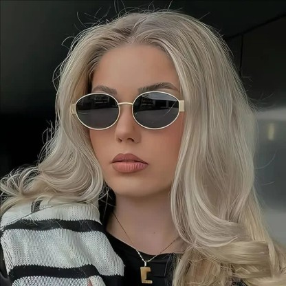 Spykay™ SG60707 Oval Frames Metal Temples Retro-Vinatge Sunglasses - image 8