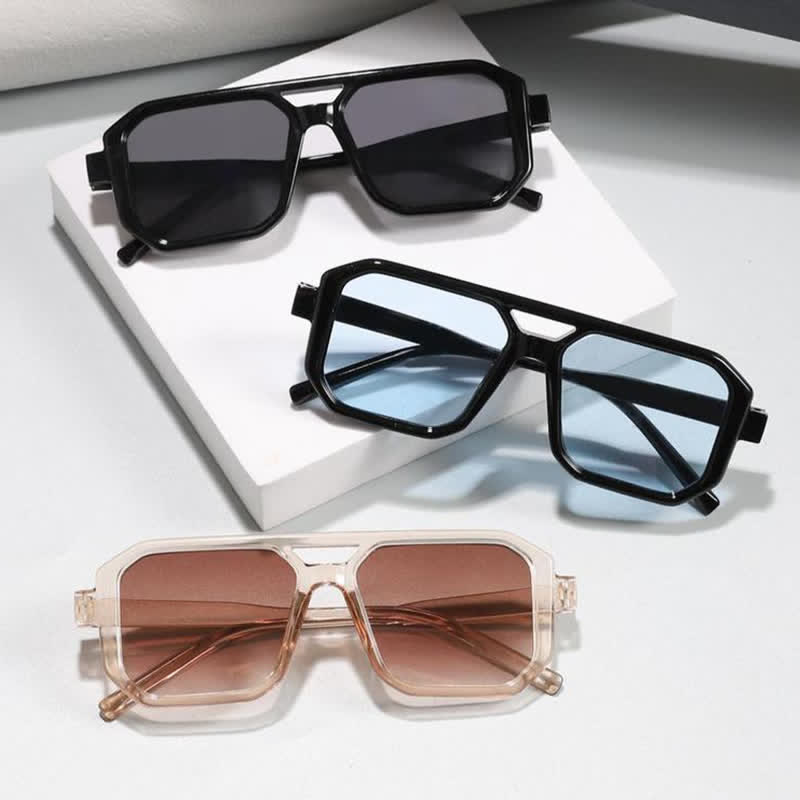 Spykay™ SG60742 Double Bridges Geometric Frame Driving Sunglasses - image 6