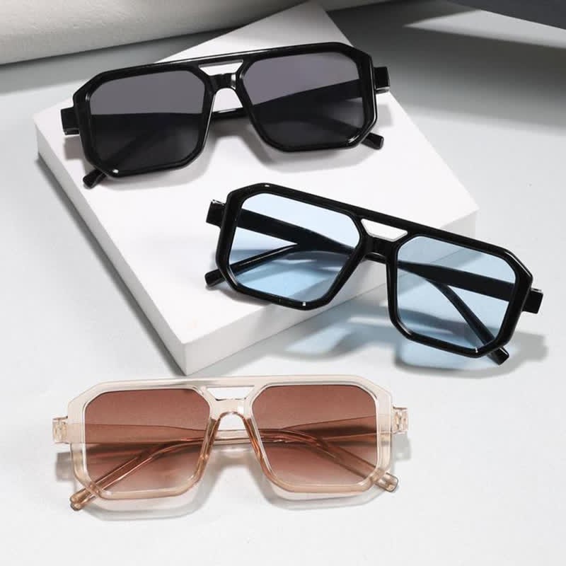 Spykay™ SG60742 Double Bridges Geometric Frame Driving Sunglasses - image 6