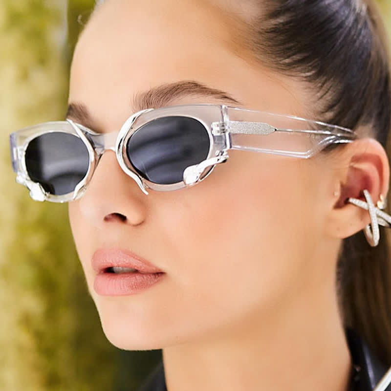 Spykay™ SG60847 Vintage Y2K Snake Design Oval Frame Sunglasses