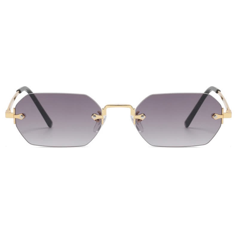 Spykay™ SG60884 Geometric Rimless Metal Temples Sunglasses